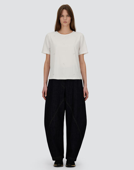 T-SHIRT IN INTERLOCK JERSEY White