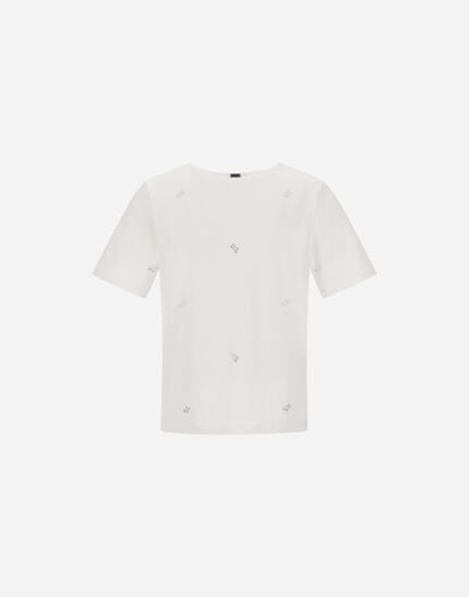 T-SHIRT IN INTERLOCK JERSEY White