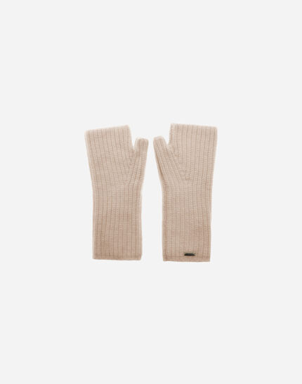 GLOVES IN COB STITCH CARDED WOOL Chantilly