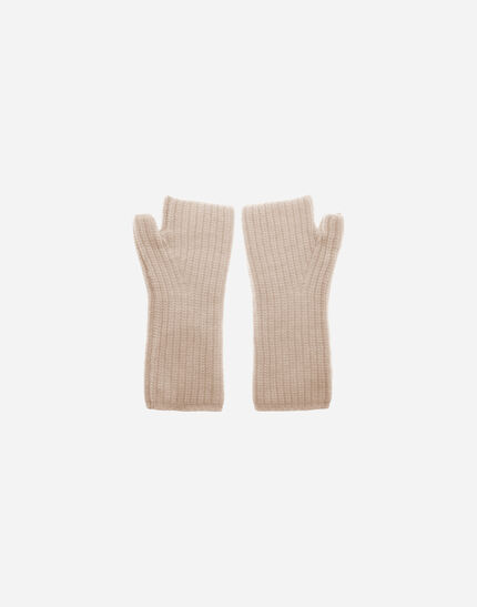 GLOVES IN COB STITCH CARDED WOOL Chantilly