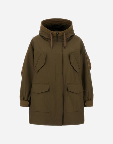 PARKA IN DELON AND KEYSTONE Light Military 1 PARKA IN DELON AND KEYSTONE Light Military