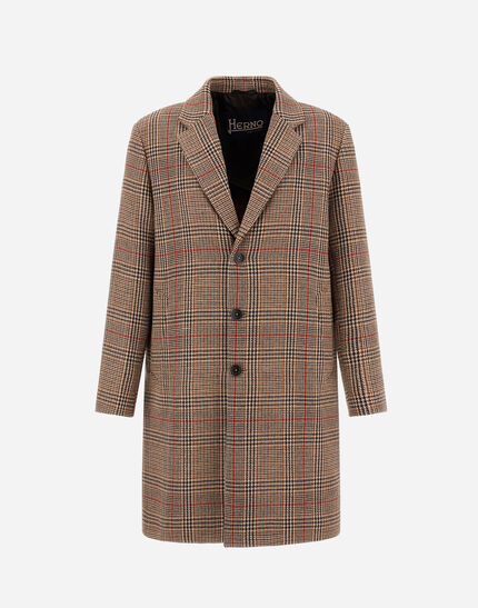 COAT IN GLEN CHECK R-WOOL Camel 1 COAT IN GLEN CHECK R-WOOL Camel