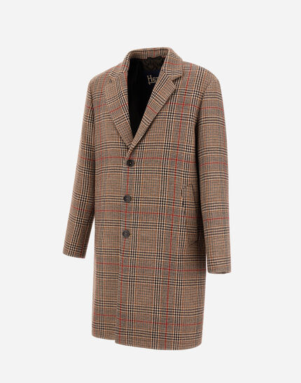 COAT IN GLEN CHECK R-WOOL Camel 5 COAT IN GLEN CHECK R-WOOL Camel