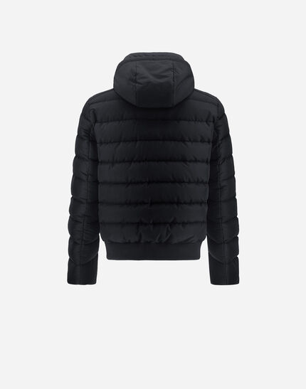 JACKET IN CHANGING NYLON AND SUEDE EFFECT Navy Blue