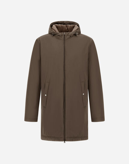 RESORT PARKA IN TRAVEL NYLON PONENTE Dark Taupe