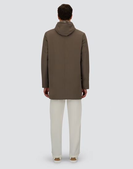 RESORT PARKA IN TRAVEL NYLON PONENTE Dark Taupe