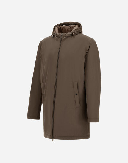 RESORT PARKA IN TRAVEL NYLON PONENTE Dark Taupe
