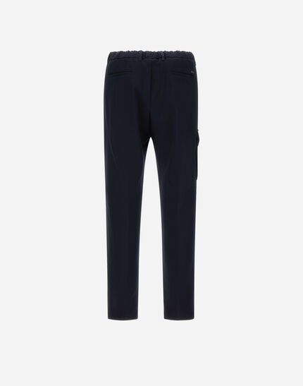 RESORT CARGO TROUSERS IN PURE COTTON Navy Blue 7 RESORT CARGO TROUSERS IN PURE COTTON Navy Blue