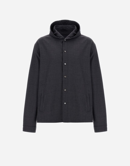 SHACKET IN FLUID WOOL Navy Blue