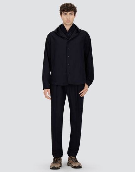SHACKET IN FLUID WOOL Navy Blue