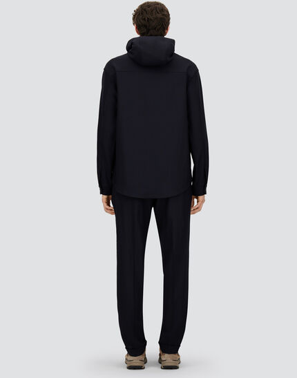 SHACKET IN FLUID WOOL Navy Blue