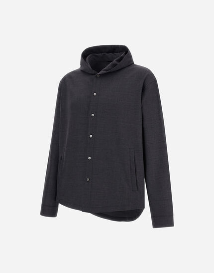SHACKET IN FLUID WOOL Navy Blue