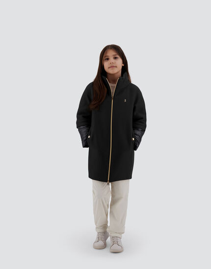 COAT IN ECOWOOL AND NYLON ULTRALIGHT Black