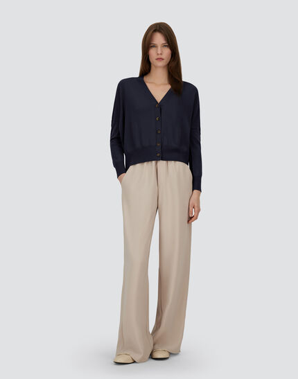CARDIGAN IN BASIC MERINO WOOL Dark Blue 2 CARDIGAN IN BASIC MERINO WOOL Dark Blue