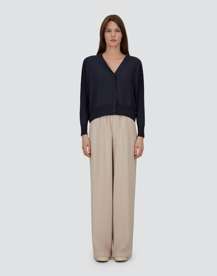 CARDIGAN IN BASIC MERINO WOOL Dark Blue 4 CARDIGAN IN BASIC MERINO WOOL Dark Blue