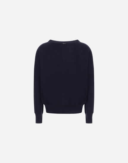 CARDIGAN IN BASIC MERINO WOOL Dark Blue 7 CARDIGAN IN BASIC MERINO WOOL Dark Blue