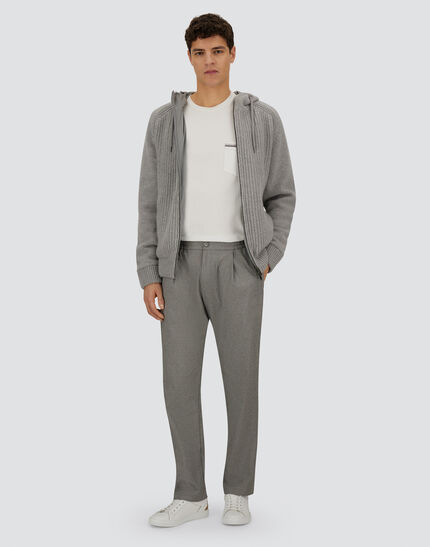 RESORT TROUSERS IN MELANGE SUEDE EFFECT Light Grey 2 RESORT TROUSERS IN MELANGE SUEDE EFFECT Light Grey
