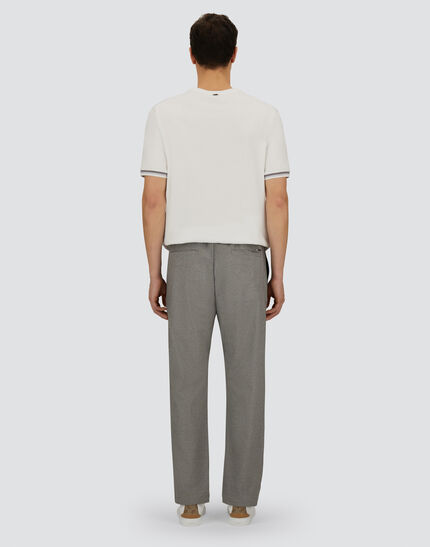 RESORT TROUSERS IN MELANGE SUEDE EFFECT Light Grey 5 RESORT TROUSERS IN MELANGE SUEDE EFFECT Light Grey