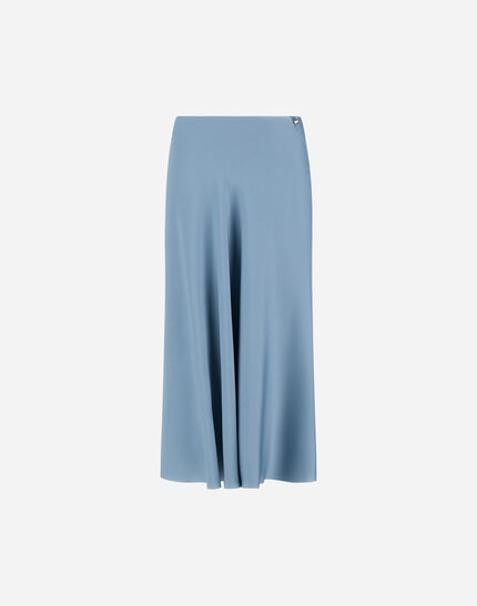 RESORT SKIRT IN ENVERS SATIN Midnight Teal