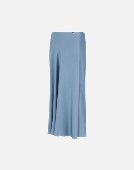 RESORT SKIRT IN ENVERS SATIN Midnight Teal
