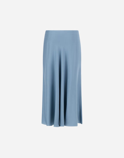 RESORT SKIRT IN ENVERS SATIN Midnight Teal