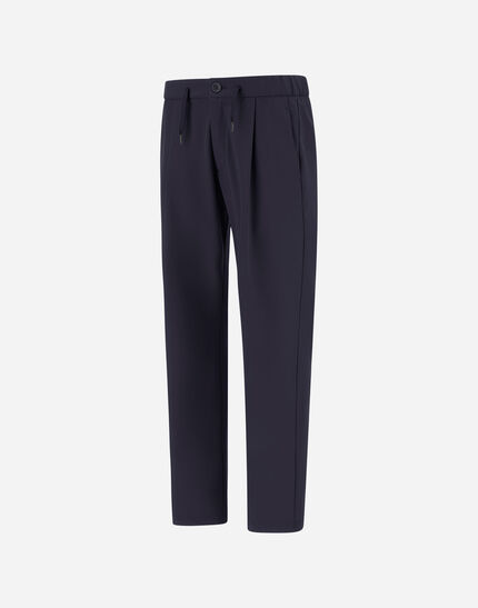 LIGHT COMFORT STRETCH WOVEN TROUSERS Blue