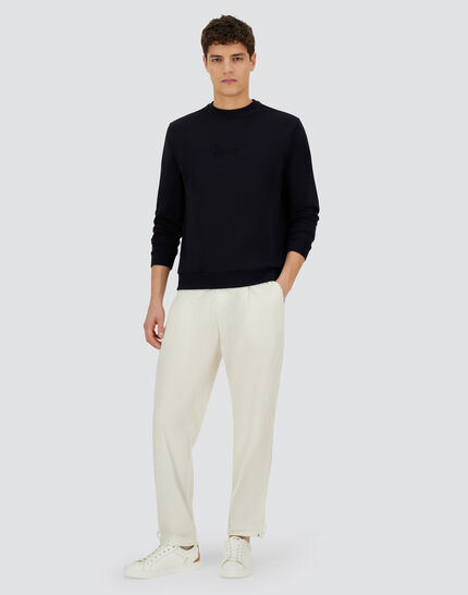 RESORT SWEATSHIRT IN COTTON FLEECE Navy Blue