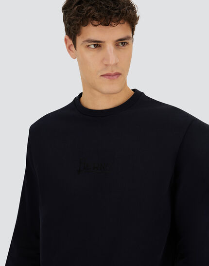 RESORT SWEATSHIRT IN COTTON FLEECE Navy Blue