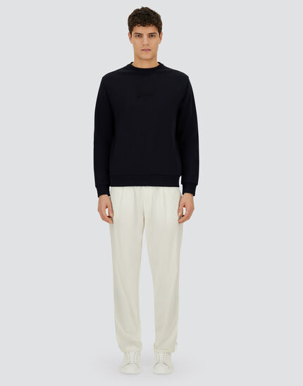RESORT SWEATSHIRT IN COTTON FLEECE Navy Blue