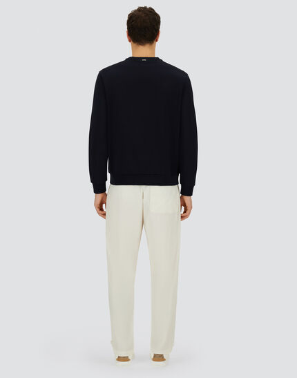 RESORT SWEATSHIRT IN COTTON FLEECE Navy Blue