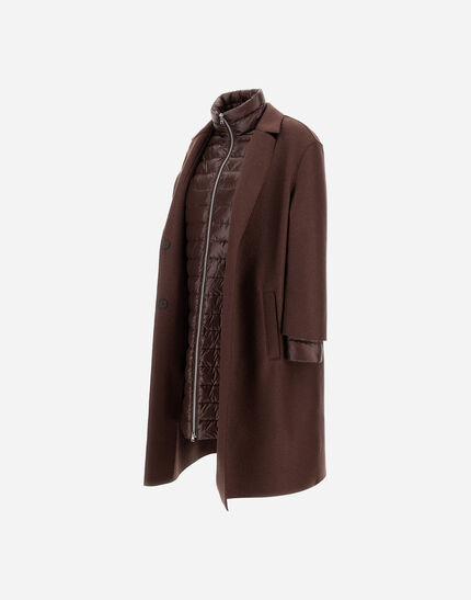 RESORT COAT IN FELTED WOOL & NYLON ULTRALIGHT Dark Chocolate 7 RESORT COAT IN FELTED WOOL & NYLON ULTRALIGHT Dark Chocolate
