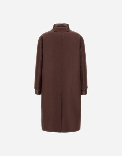 RESORT COAT IN FELTED WOOL & NYLON ULTRALIGHT Dark Chocolate 8 RESORT COAT IN FELTED WOOL & NYLON ULTRALIGHT Dark Chocolate