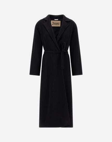 BELTED COAT IN NEW MODERN WOOL Black