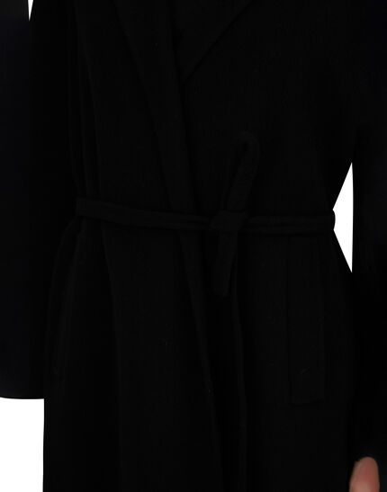 BELTED COAT IN NEW MODERN WOOL Black