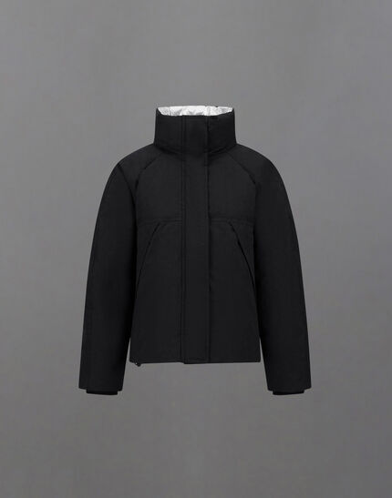 LAMINAR JACKET IN CRINKLE METALLIC Black