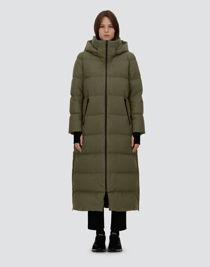 LONG JACKET IN 2-LAYER WINDSTOPPER Green