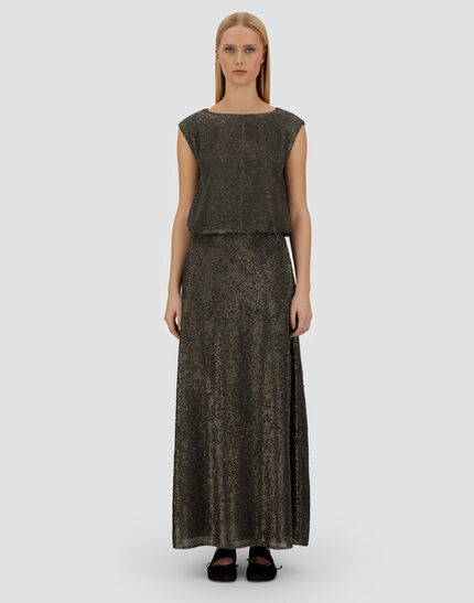 RESORT TOP IN MATT SEQUINS Iron