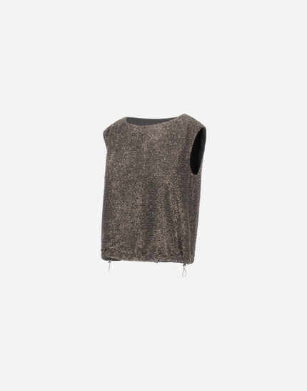 RESORT TOP IN MATT SEQUINS Iron