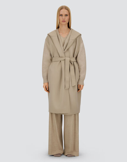 RESORT COAT IN DOUBLE FACED PURE WOOL Chantilly 4 RESORT COAT IN DOUBLE FACED PURE WOOL Chantilly