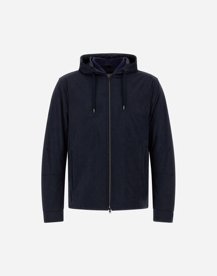 RESORT JACKET IN MELANGE SUEDE EFFECT & ECOAGE Navy Blue