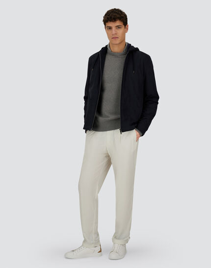RESORT JACKET IN MELANGE SUEDE EFFECT & ECOAGE Navy Blue