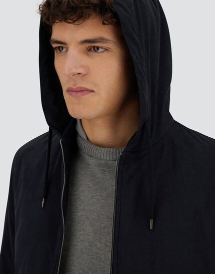 RESORT JACKET IN MELANGE SUEDE EFFECT & ECOAGE Navy Blue