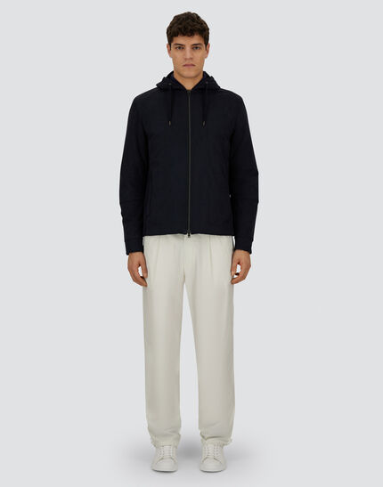 RESORT JACKET IN MELANGE SUEDE EFFECT & ECOAGE Navy Blue