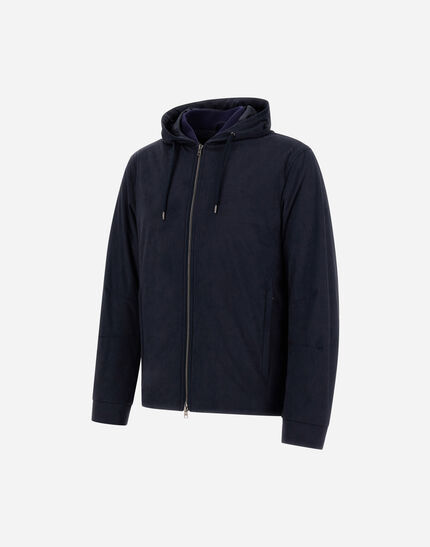 RESORT JACKET IN MELANGE SUEDE EFFECT & ECOAGE Navy Blue