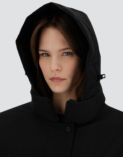HOODED A-SHAPE JACKET IN 2-LAYER WINDSTOPPER Black 3 HOODED A-SHAPE JACKET IN 2-LAYER WINDSTOPPER Black