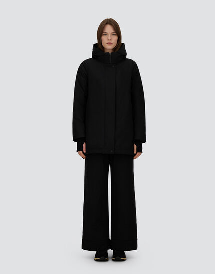 HOODED A-SHAPE JACKET IN 2-LAYER WINDSTOPPER Black 4 HOODED A-SHAPE JACKET IN 2-LAYER WINDSTOPPER Black