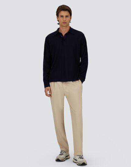 POLO SHIRT IN PURE CASHMERE Dark Blue