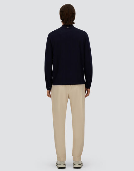POLO SHIRT IN PURE CASHMERE Dark Blue