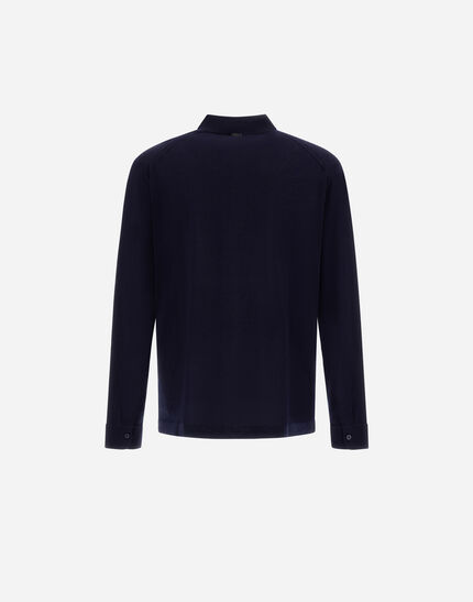 POLO SHIRT IN PURE CASHMERE Dark Blue