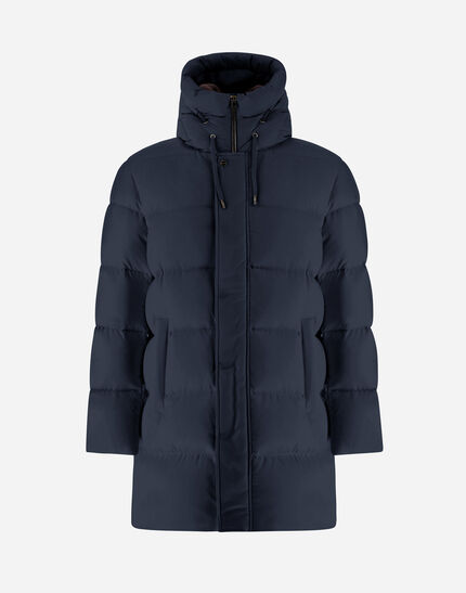 LONG JACKET IN ARENDELLE AND MONOGRAM Navy Blue